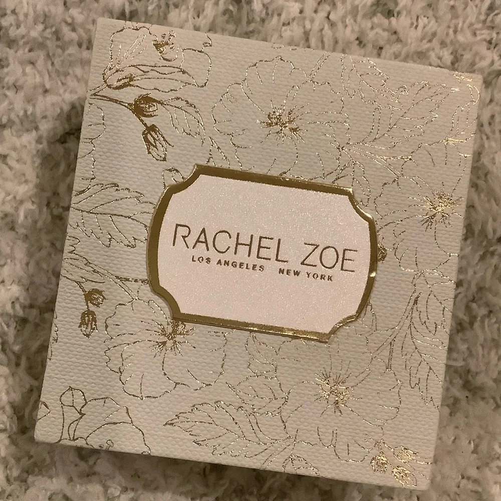 Rachel Zoe 14kt Gold Plated Sterling Silver Pearl Heart Earrings NWT Boxed - Picture 14 of 16